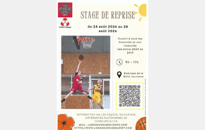 Stage Basket de reprise du 24 au 28 août 2026