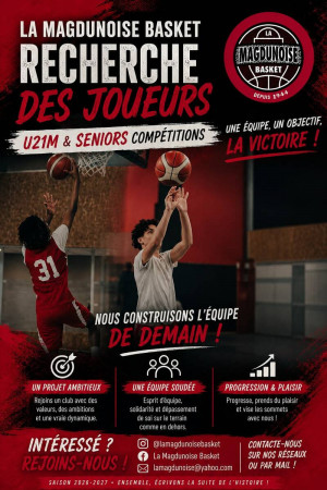 🔥 La Magdunoise Basket recrute !