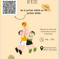 Stage Basket- Vacances d'Eté du 6 au 10 juillet 2026